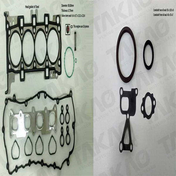 Junta Completa c/ Retentores (JG) - Jeep 2.0L 16V AT6 Compass