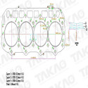 Junta de Cabeçote - Emp. Motor Yanmar 4TNE98 - 3.3L 8V L4 Hyster, Yale após 06 Diesel